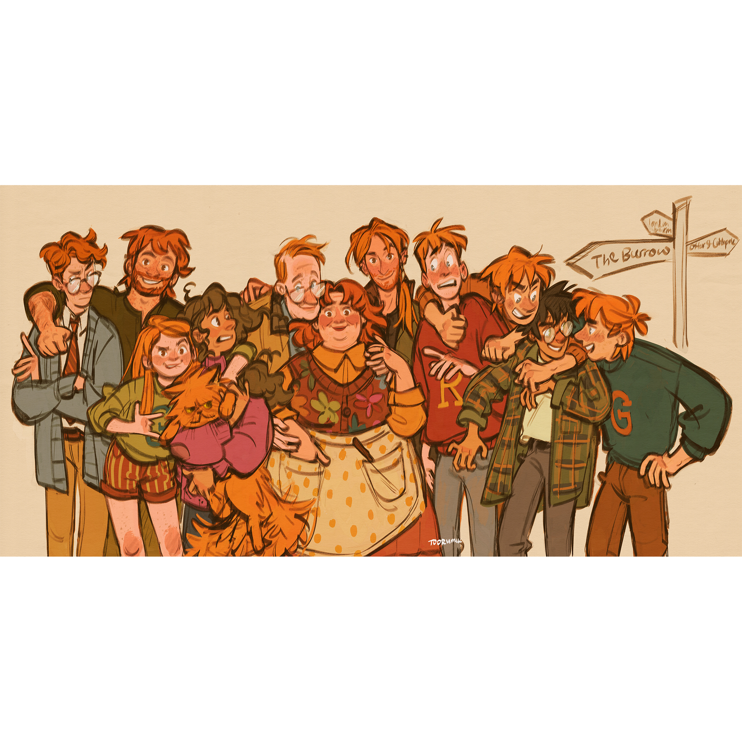 Weasley Family Portrait - Fine Art Print — toorumlk / Nusrat Naomi